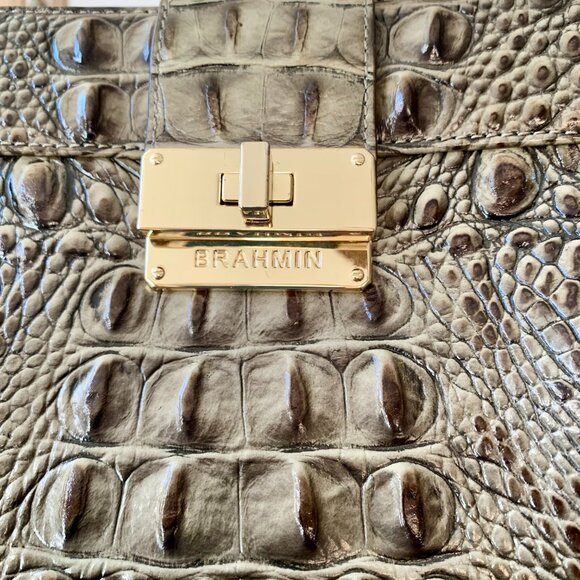 HTF Brahmin Laura satchel EUC - Picture 7 of 9
